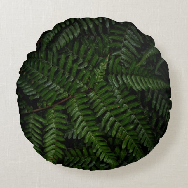 Fern Pflanze Rundes Kissen (Vorderseite)