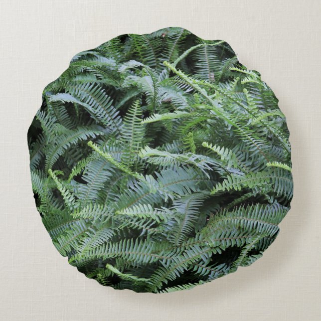Fern Pillow Rundes Kissen (Rückseite)