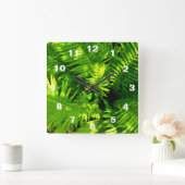Fern Quadratische Wanduhr (Zuhause)
