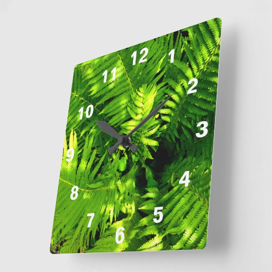 Fern Quadratische Wanduhr (Winkel)