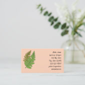 Fern Theme Business Card Visitenkarte (Stehend Vorderseite)