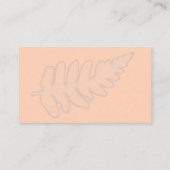 Fern Theme Business Card Visitenkarte (Rückseite)