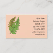 Fern Theme Business Card Visitenkarte (Vorderseite)