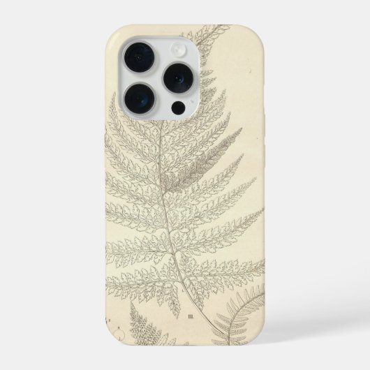 Fern-themed iPhone 15 Pro case Hülle (Rückseite)