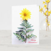 Fern Tree Christmas Grußkarte Karte (Gelbe Blume)