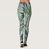 Fern Tropical Green Blätter Pflanze Waldland Folia Leggings (Rückseite)