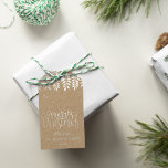 Fern Typografie frohe Weihnachten Geschenkanhänger<br><div class="desc">Das Geschenk des Schenkens wird in dieser Urlaubssaison mit diesen einzigartigen und modernen Weihnachtsgeschenktafeln leicht gemacht. Das Design enthält ein festliches Typografie-Drehbuch "Frohe Weihnachten" mit hängenden Farn-Blätter. Fügen Sie diese Geschenketiketten einfach mit Ihrer benutzerdefinierten Formulierung hinzu, indem Sie den Abschnitt "Diese Designvorlage bearbeiten" verwenden, oder klicken Sie auf die Schaltfläche...</div>