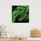 Fern- und Raindrops-Motivierend Poster (Küche)