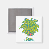 Fern, varen Pixelart, Pixel Art Magnet (Vorderseite/Rückseite)