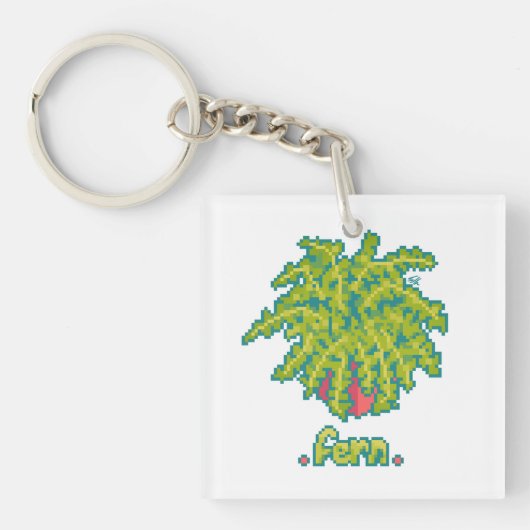 Fern, varen Pixelart, Pixel Art Schlüsselanhänger (Vorderseite)