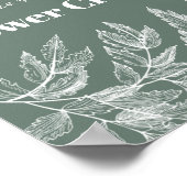 Fern Woodland Blume Kronenstation-Zeichen Poster (Ecke)