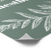 Fern Woodland Wedding Gästebuchunterschrift Poster (Ecke)