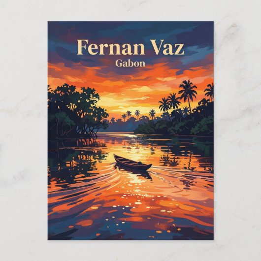 Fernan-Vaz-Lagune Gabun Postkarte (Vorderseite)