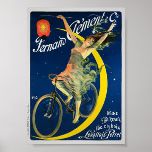 Fernand Clément & Cie Fahrräder Vintage Plakat