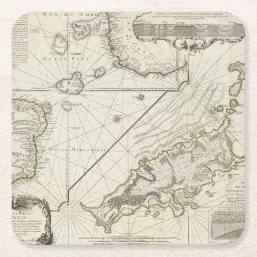 Fernand de Noronha Island Rechteckiger Pappuntersetzer (Vorderseite)