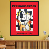 Fernand Leger: Frau mit Katze (1921) Leinwanddruck (Insitu (Wohnzimmer))