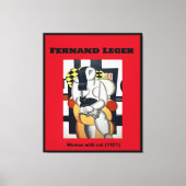 Fernand Leger: Frau mit Katze (1921) Leinwanddruck (Vorderseite)