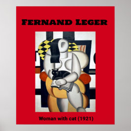 Fernand Leger: Frau mit Katze (1921) Poster