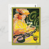 Fernand Toussaint ~ Cafe Jacqmotte Postkarte (Vorne/Hinten)