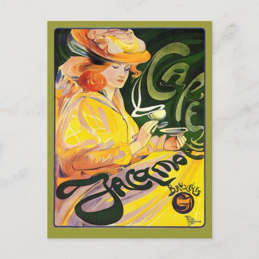 Fernand Toussaint ~ Cafe Jacqmotte Postkarte (Vorderseite)
