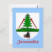 Fernandez-Familie Heraldic Shield Postkarte (Vorne/Hinten)