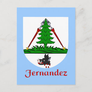 Fernandez-Familie Heraldic Shield Postkarte