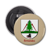 Fernandez Heraldic Arms on Parchstyle Back Flaschenöffner (Vorderseite)