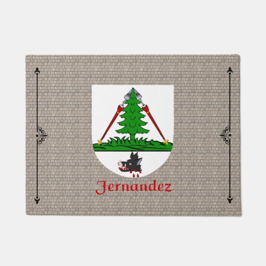 Fernandez Historischer Schild auf Kobelstein Fußmatte (Vorderseite)