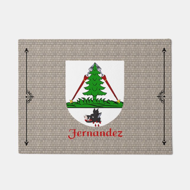 Fernandez Historischer Schild auf Kobelstein Fußmatte (Vorderseite)