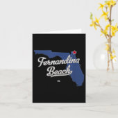 Fernandina Beach Florida Fl Karte (Gelbe Blume)