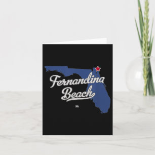 Fernandina Beach Florida Fl Karte