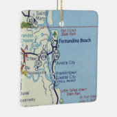 Fernandina Beach Vintage Karte Keramikornament (Rechts)
