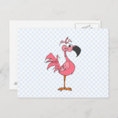 Fernando Flamingo Postkarte (Vorne/Hinten)