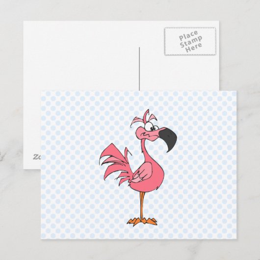 Fernando Flamingo Postkarte (Vorne/Hinten)