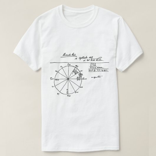 FERNANDO PESSOA ASTROLOGISCHE CHARTA VON RICARDO R T-Shirt (Design vorne)