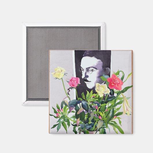 Fernando Pessoa Magnet (Vorderseite/Rückseite)