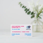 Fernansicht-Geschäfts-Karten Visitenkarte (Stehend Vorderseite)