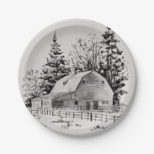 Fernbarschskizze I Pappteller (Vorderseite)