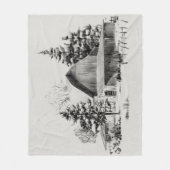 Fernbarschskizze II Fleecedecke (Vorderseite)