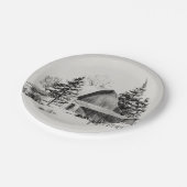 Fernbarschskizze II Pappteller (Schrägansicht)