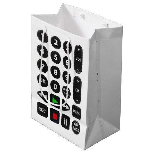 Fernbedienung mit VCR-Taste Mittlere Geschenktüte (Vorderseite Schrägansicht)