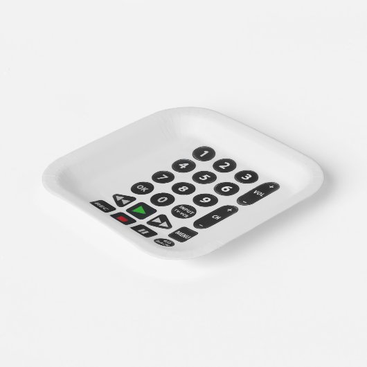 Fernbedienung mit VCR-Taste Pappteller (Gewinkelt)