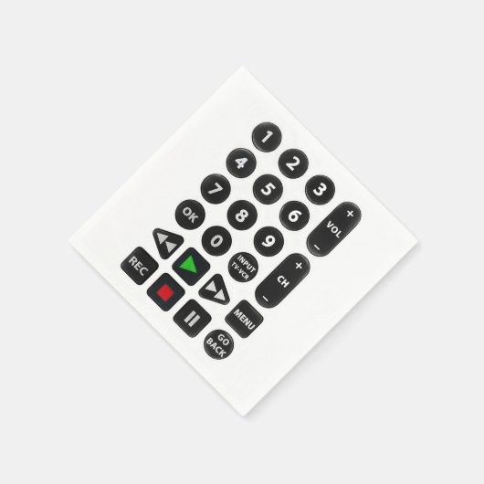 Fernbedienung mit VCR-Taste Serviette (Ecke)