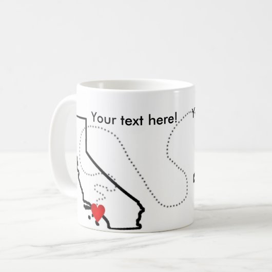 Fernbeziehung-bewegendes weggeschenk. CA-Ny Kaffeetasse (Vorderseite Links)