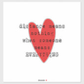 Fernbeziehung LDR Aufkleber (Blatt)