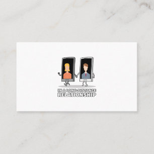 Fernbeziehung mit zwei Smartphones Visitenkarte