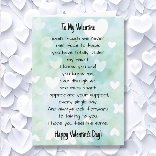 Fernbeziehung Valentinstag Karte