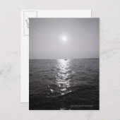 Fernboot auf dem Ozean Postkarte (Vorne/Hinten)
