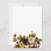 Ferndusche Bordeaux mit Blumendusche Einladung (Rückseite)