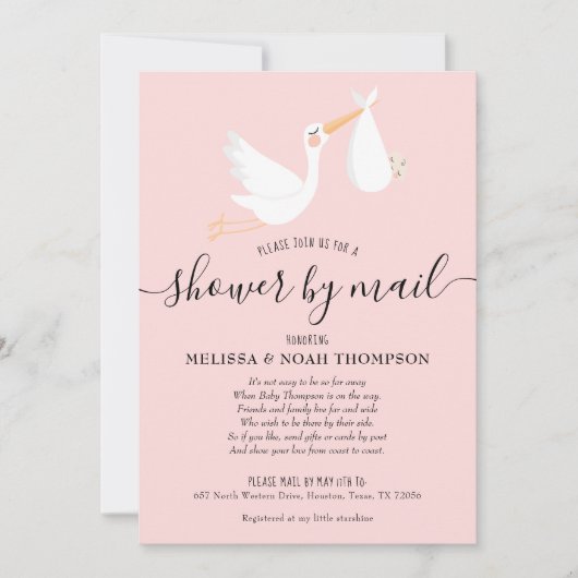 Ferndusche Einladung (Vorderseite)